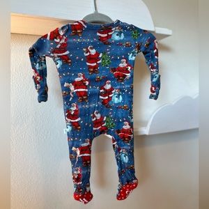 Posh Peanut convertible one piece Santa Claus Christmas Pajamas 2024. Preemie.